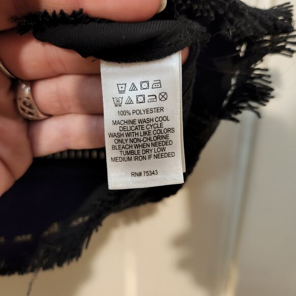 Women's CYNTHIA ROWLEY black short sleeve midi sheath dress sz 6 - Picture 4 of 7